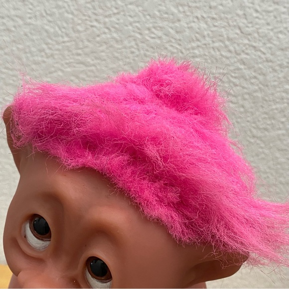 Rare Vintage 1985 Thomas DAM Troll 9" Doll Pink Hair Tuxedo Made In Denmark - Picture 6 of 12
